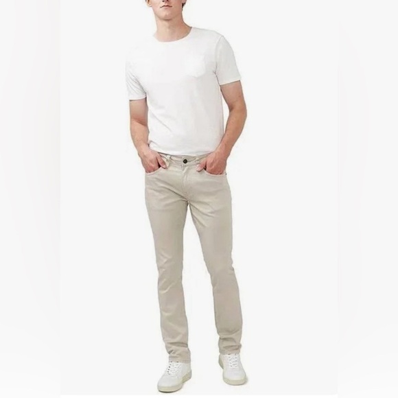 Men’s Buffalo David Bitton beige stretch cotton slim straight pants jeans 44/30 - Picture 1 of 12